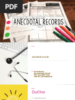 Anecdotal Record