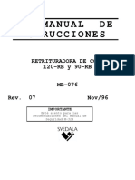 Manual de instrucciones para retrituradora de cono 120-RB y 90-RB