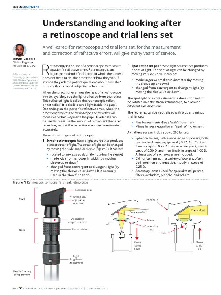 Understanding and Looking Aftera Retinoscope and Trial Lens Set PDF Eye