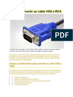 Cómo Convertir Un Cable VGA A RCA