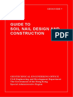 Guide To Soil Nail Design and Construction: Geoguide 7
