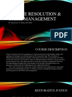 Dispute Resolution & Crisis Management PPT 1