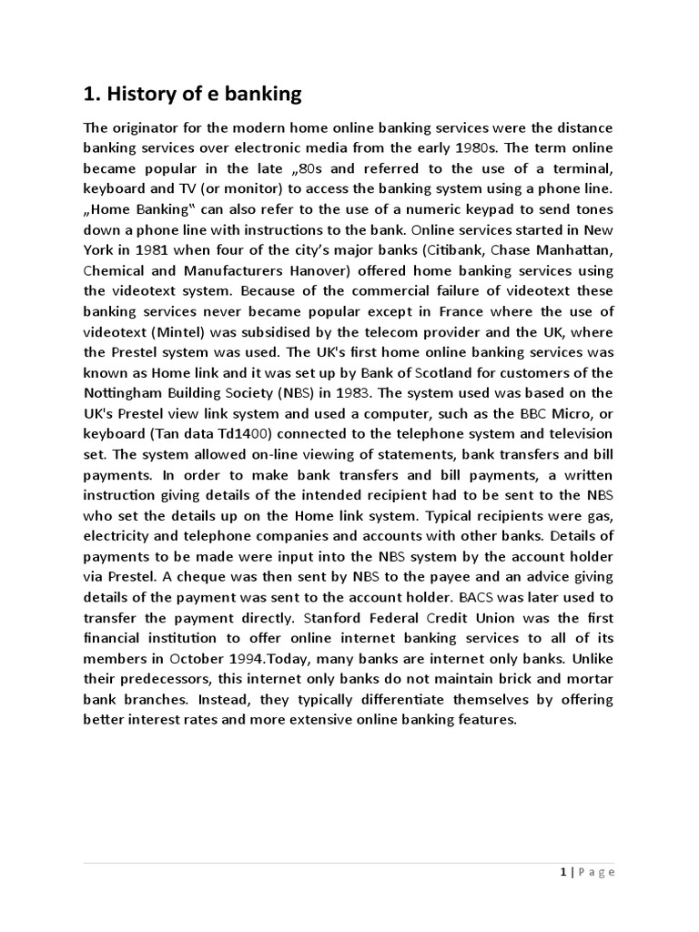 Evolution of E-Banking in India | PDF | Online Banking | Banks & Banking