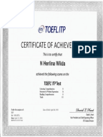 Scan Sertifikat TOEFL ITP