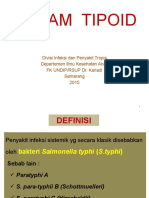 Demam Tipoid: Divisi Infeksi Dan Penyakit Tropis Departemen Ilmu Kesehatan Anak FK UNDIP/RSUP Dr. Kariadi Semarang 2015