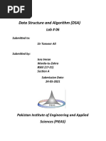 Data Structure and Algorithm (DSA) : Submitted To: Sir Tanveer Ali