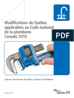 Modifications Du Quebec Au Code National Plomberie 2010