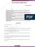 CBSE Class 10 Science Sample Paper: General Instructions