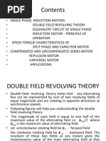 Induction Motor - Double Field Revolving Theory- Universal Motor-converted