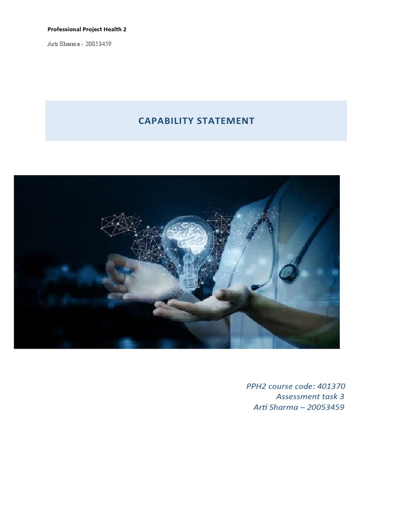 Capability Statement | PDF | Nursing | Health Professional
