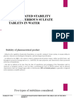 Accelerated Stability Test of Ferrous Sulfate Tablets in Water