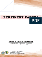 Pertinent Papers Table of Contents - F1