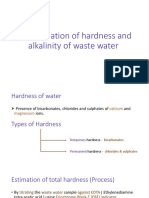 Determination of hardness and alkalinity of water sample