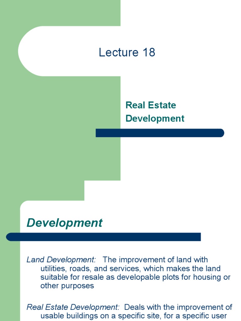 Real Estate Development Process Overview | PDF | Zoning | Real Estate ...