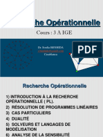 Recherche Opérationnelle: Cours: 3 A IGE