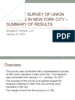 Walmart Survey of Union Members in New York City - Summary of Results