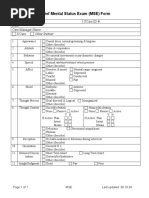 Brief Mental Status Exam (Mse) Form: Member Name: Ucare Id #: Date: Care Manager Name: Ucare Other Partner