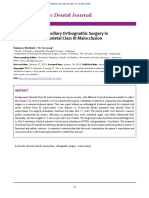 Scientific Dental Journal: Bimaxillary Orthognathic Surgery in Skeletal Class III Malocclusion