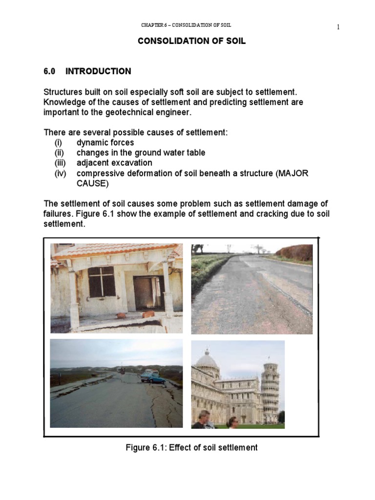 Soil Consolidation and Settlement Analysis | PDF | Natural Materials ...