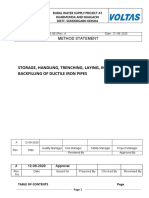 Method Statement For DI Piping