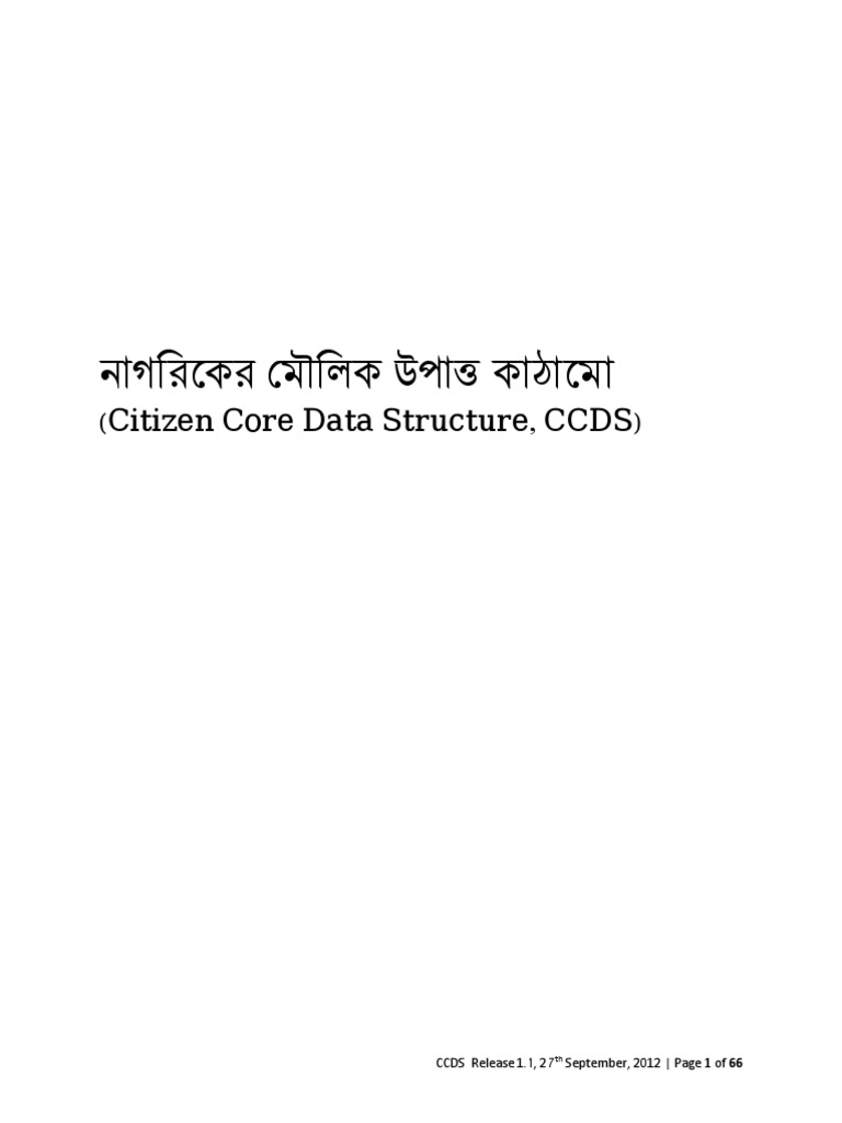Citizen Core Data Structure 1.1 Guide | PDF | Identity Document | Metadata