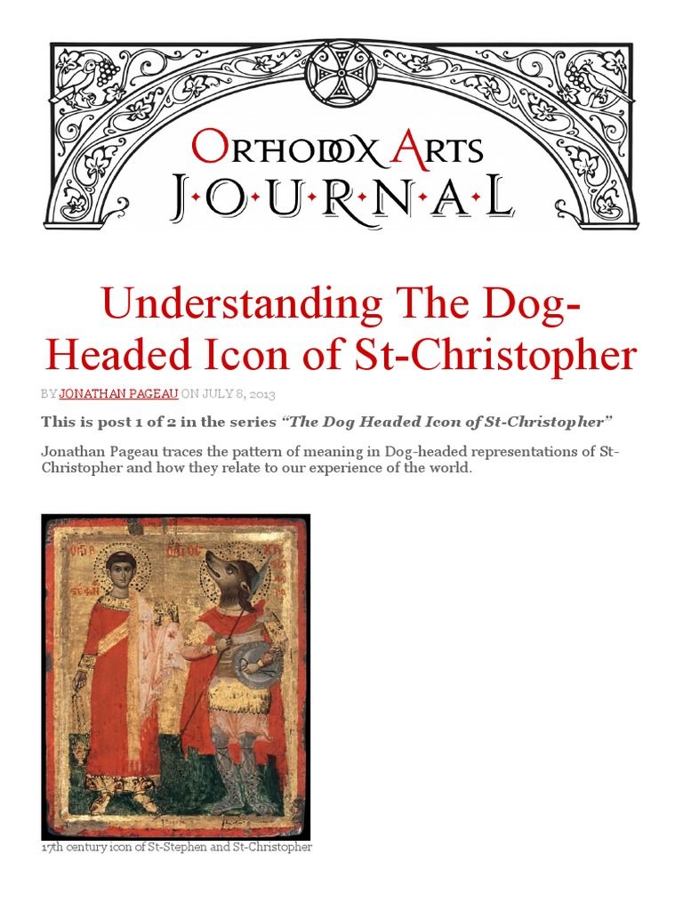 The Dog-Headed ST Christopher Icon | PDF | Genesis Creation Narrative ...