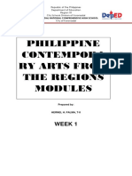 Philippine Contempora Ry Arts From The Regions Modules: Week 1