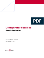 Configurator Services Sample Application