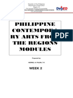 Philippine Contempora Ry Arts From The Regions Modules: Week 2