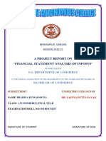 Financial Statement Analysis of Infosys