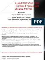 NED Diploma Lectuure Monopolies and Restrictive Trade Practices (Control & Prevention) Ordinance MRTPO