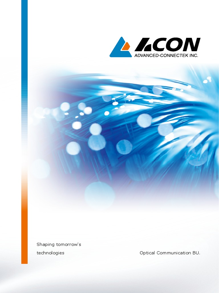 ACON Fiberoptics Brochure PDF Optical Fiber Information And