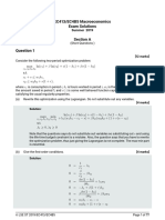 EC413/EC4B5 Macroeconomics Exam Solutions: (12 Marks)