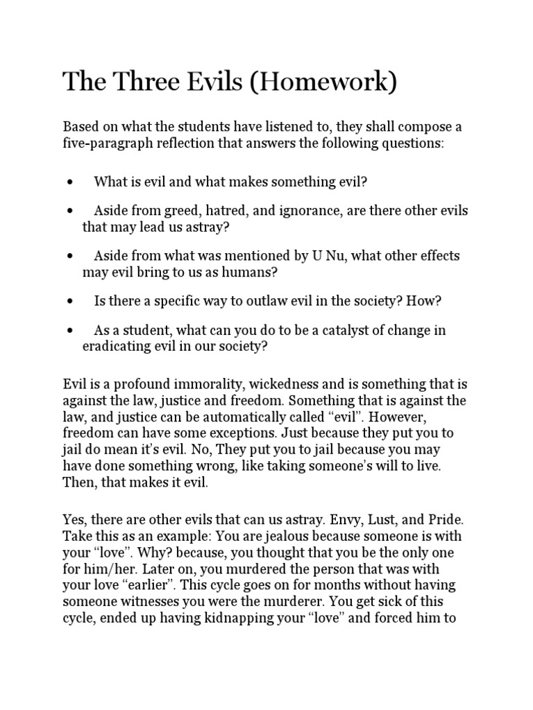 the-three-evils-homework-pdf-seven-deadly-sins-christianity