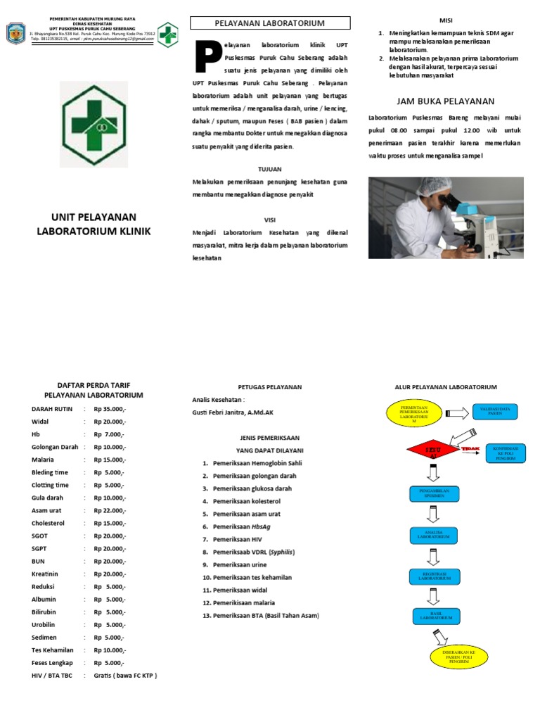 Bahan Leaflet Laboratorium | PDF