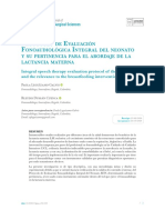 Protocolo de Evaluacion Fonoaudiologica Integral Del Neonato y Su Pertinencia para El Abordaje de La Lactancia Materna