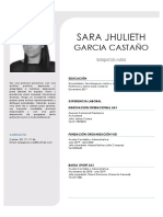 Perfil profesional de Sara Jhulieth García Castaño, tecnóloga en costos y auditoría