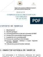Module 7. COMPETENCES ET PROCESSUS DU COUNSELLING DE QUALITE