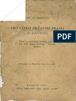 Hrvatsko Drzavno Pravo U Davnini 1937-Ant - St.dabinovic