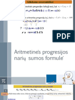 Aritmetines Progresijos Sumos Formule