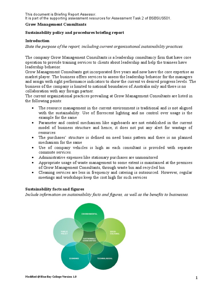 Briefing Report Template | PDF | Life Cycle Assessment | Sustainability