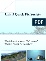 Unit 5 Quick Fix Society