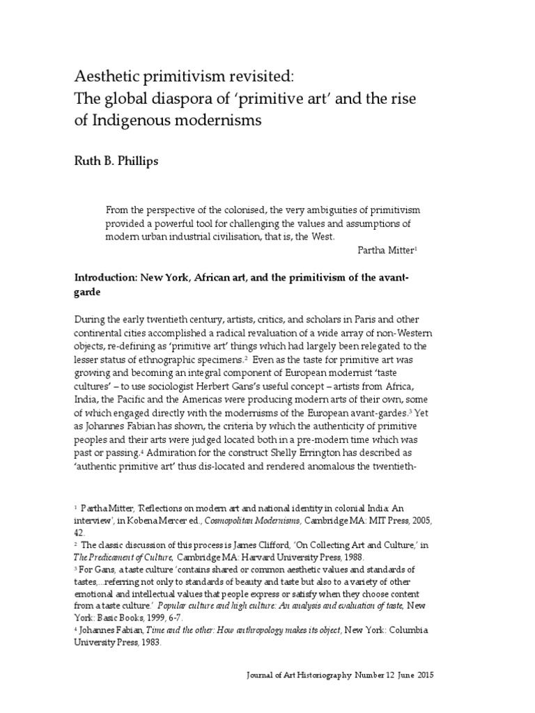 Indigenous Modernisms and Primitivism | PDF | Modernism | Indigenous ...