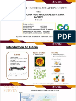 SKTB 4814-01 Undergraduate Project 2: Lutein Production From Microalgae With 25 Mta Capacity