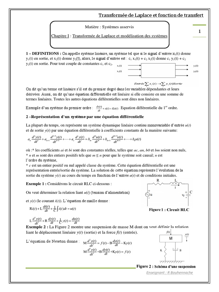 Transformée de Laplace Simplifiée | PDF | Transformation de Laplace ...