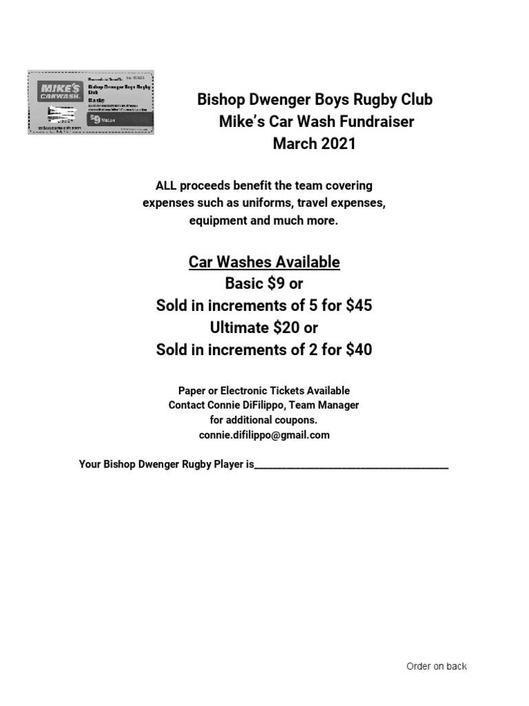 Mike's Car Wash Fundraiser PDF PDF Business Science