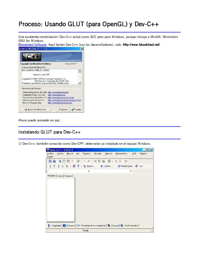 Usando+GLUT+ para+OpenGL +y+Dev-C++ | PDF