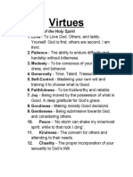 Virtues: The Fruits of The Holy Spirit