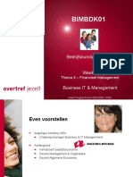 BIMBDK01 - Week 5 - Thema 8 - Financieel Management