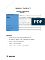 5to LENGUAJE Y COMUNICACION PRUEBA 1